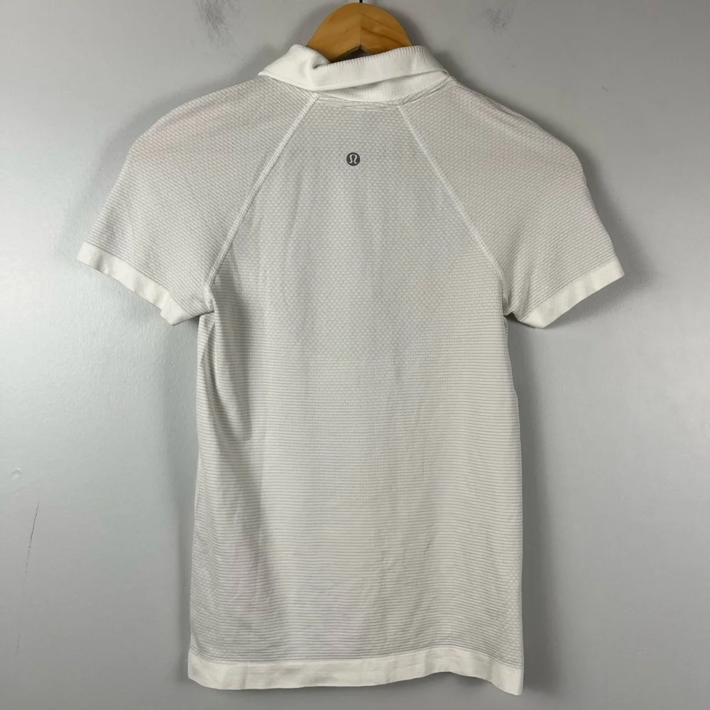 Lululemon Swiftly Tech Half-Zip Polo Women’s Size  4 in white